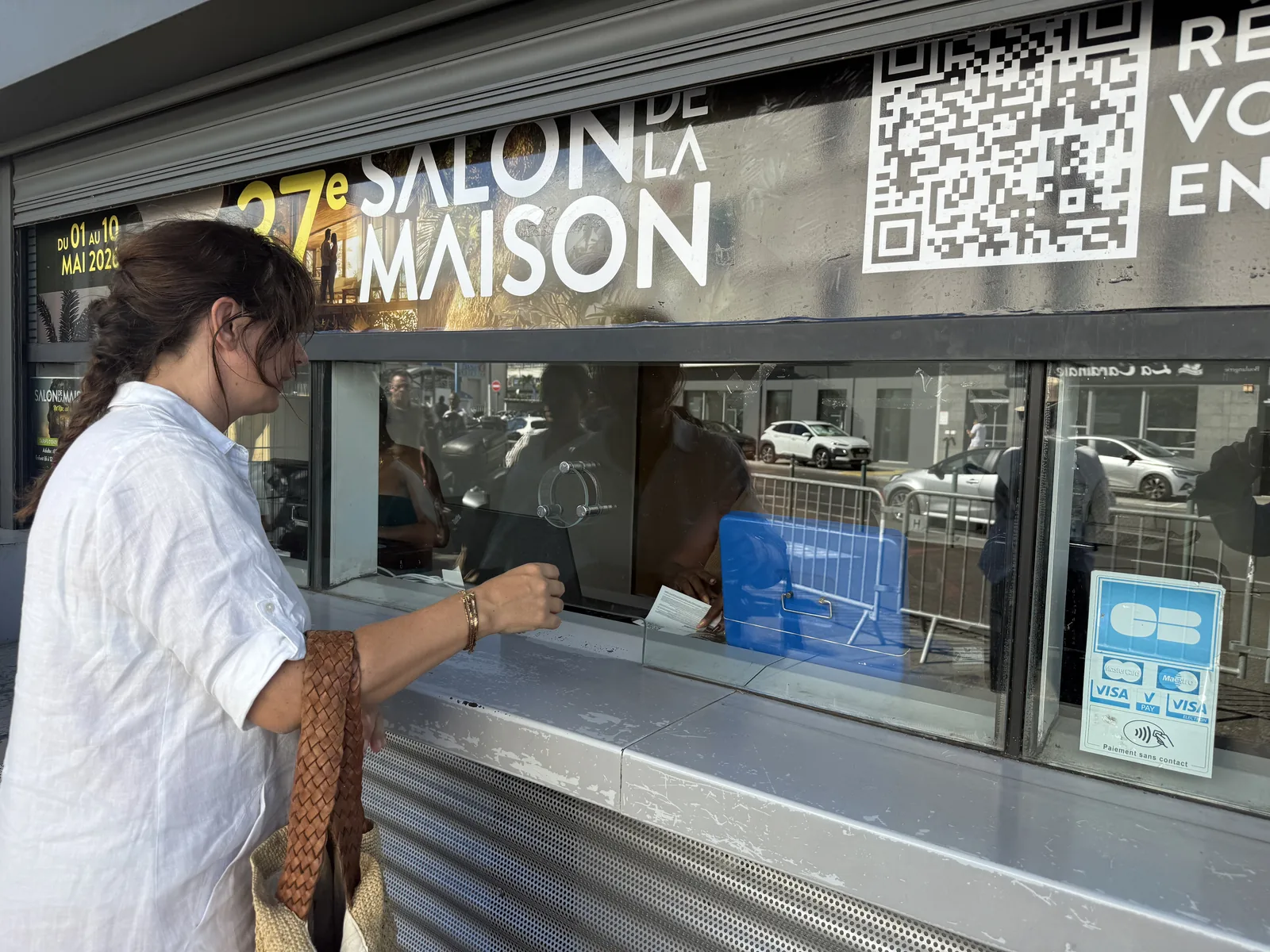Guichet de billetterie BilletPlus à l'extérieur du Salon de la Maison 2026